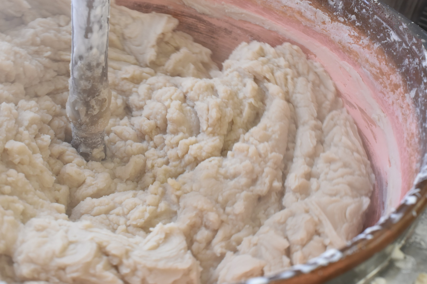 白餡を作り上げている写真